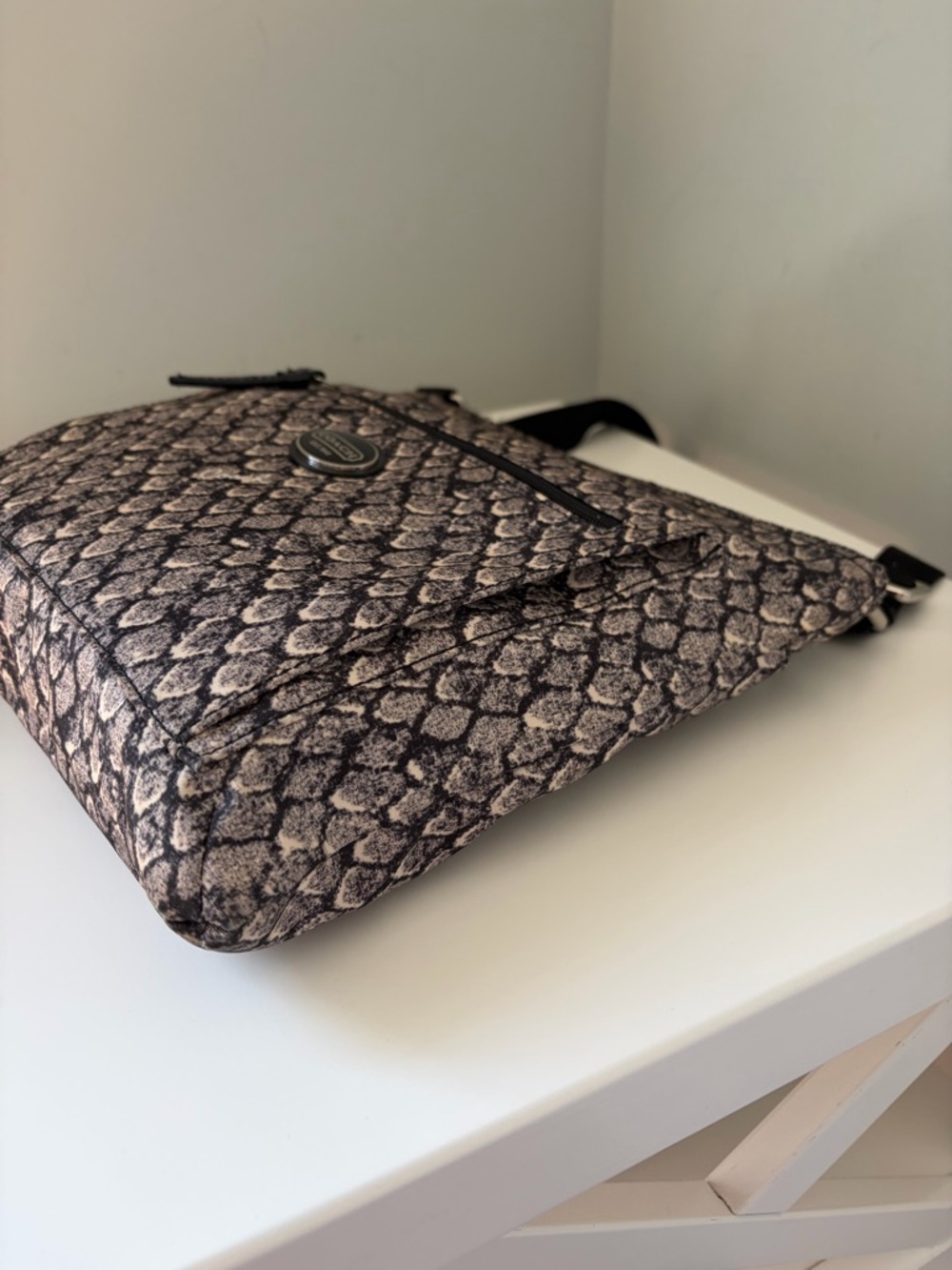 Coach Snake-Print Nylon Crossbody Bag - Picture 6 of 15